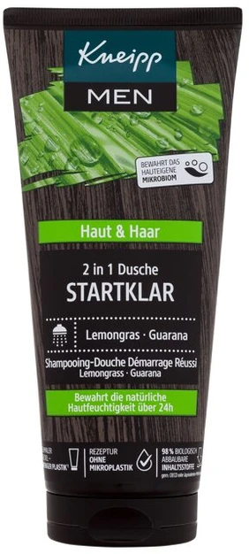 Kneipp Men Ready to Go 2 in 1 Kūno prausiklis Dušo želė vyrams, 200 ml