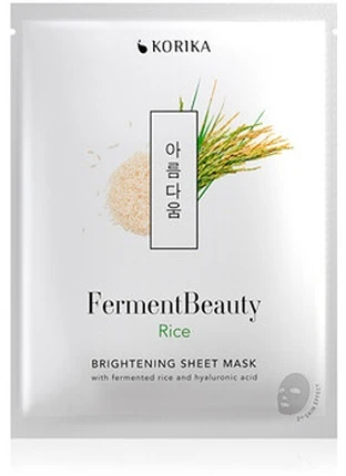 Korika „FermentBeauty Rice Brightening“ lakštinė veido kaukė (šviesinamoji lakštinė kaukė) 20 g