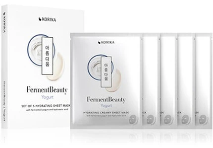 Korika FermentBeauty Yogurt Hydrating Sheet Mask Set 5 x 23 g
