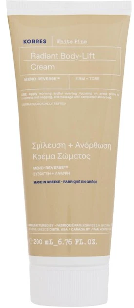 Korres Baltas Pine Radiant Kūno-Lift Kremas Kūno Kremas, 200 ml