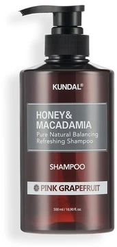 Kundal Natural Moisturizing Šampūnas Honey & Macadamia Rožinė Grapefruit plaukų šampūnas, 500 ml