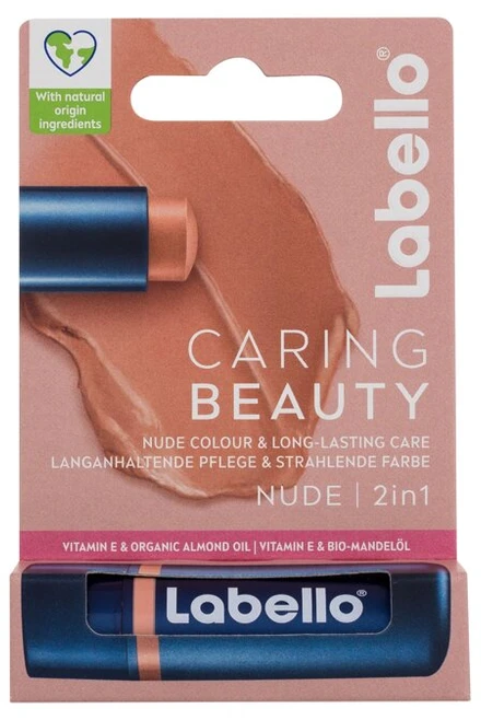 Labello Caring Beauty Nude Tinted Lūpų balzamas 4,8 g