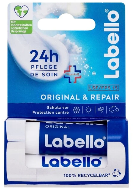Labello Original + Med Repair Lūpų balzamas unisex, 4,8 g