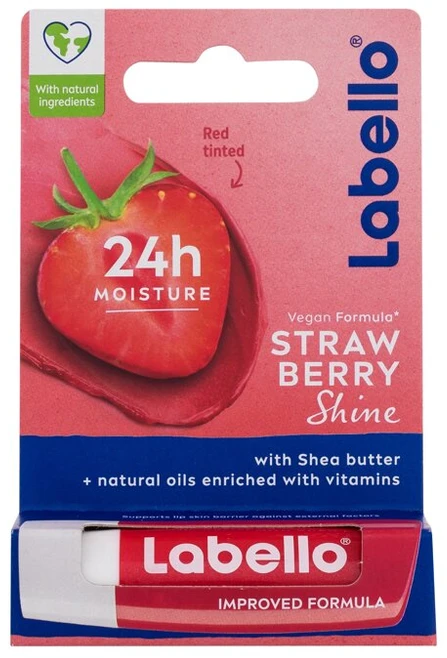 Labello Strawberry Shine Caring Lūpų balzamas 4.8 g