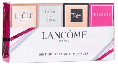 Kvepalų rinkinys moterims Lancome The Best Of Lancome Fragrances (kvepalai Idole EDP, 5 ml + kvepalai La Vie Est Belle EDP, 4 ml + kvepalai Tresor EDP, 7,5 ml + kvepalai Miracle EDP, 5 ml)