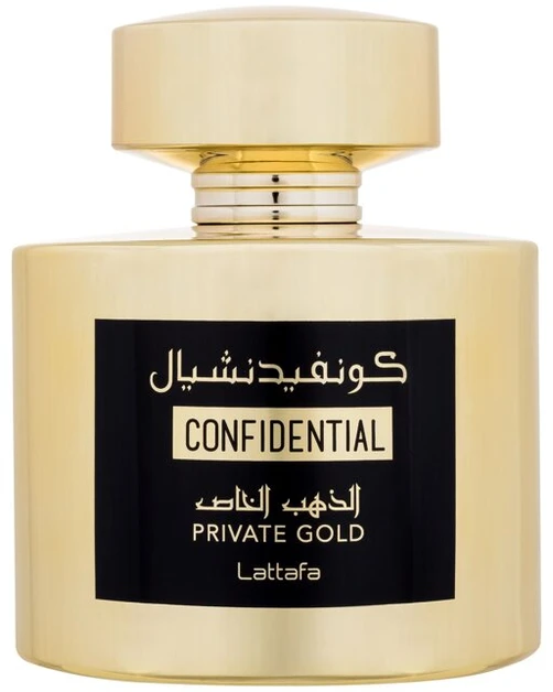 Unisex kvepalai Lattafa Confidential Private Gold EDP, 100 ml