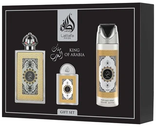 Set Lattafa King Of Arabia EDP 100ml + EDP 20ml + Dezodorantas 200ml
