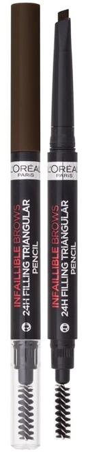 L'Oréal Paris Infaillible Brows 24H Filling Triangular Pieštukas Eyebrow Pieštukas moterims, 1 ml