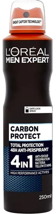 L'Oreal Antiperspirant spray Men Expert Carbon Protect (48h Antiperspirant) 250 ml
