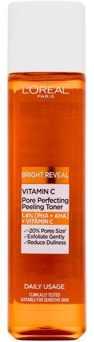 „L'Oréal Paris Revitalift Clinical Vitamin C Pore Perfecting Peeling Toneris“ veido losjonas ir purškiklis