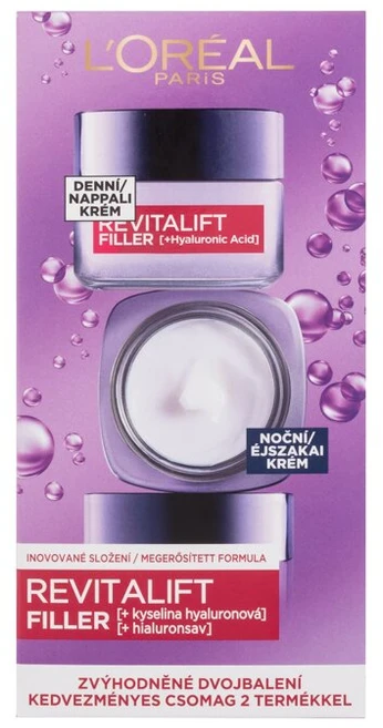 L'Oréal Paris Revitalift Filler HA Duo Set Day kreminis moterims, 50 ml