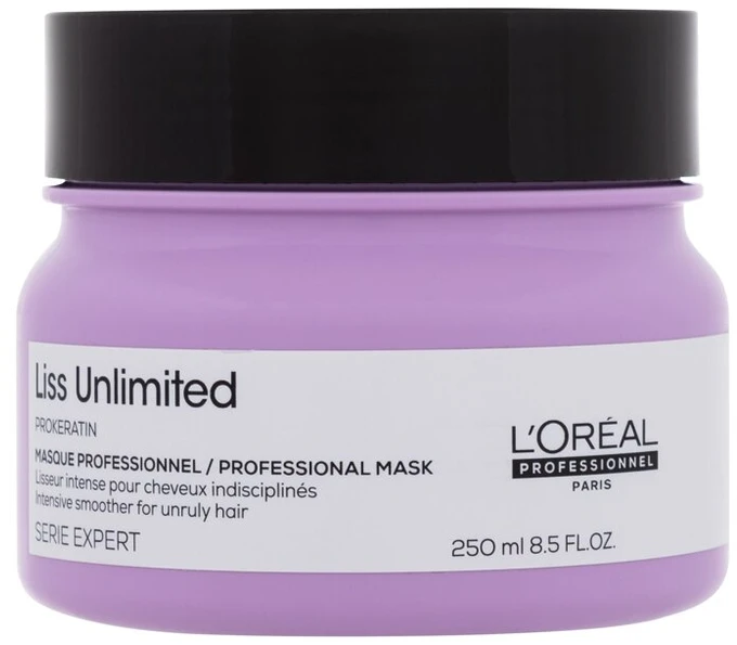 L'Oreal Professionnel, Serie Expert Liss Unlimited, plaukų priežiūros kremas-maskė, glotninimui, 250 ml