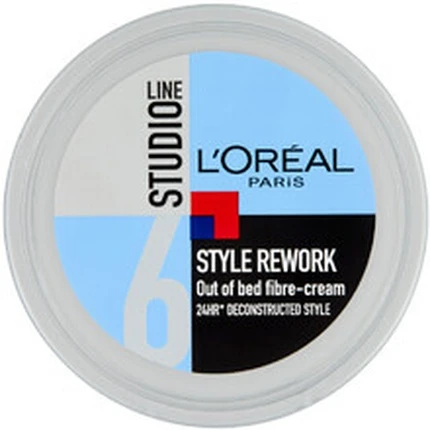 L'Oréal Paris Studio Line Style Rework Out Of Bed Fiber kreminis plaukų želė moterims, 150 ml