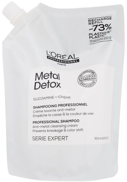 L'oreal Professionnel Metal Detox champú Para Cabello Dañado Recarga, 500 ml