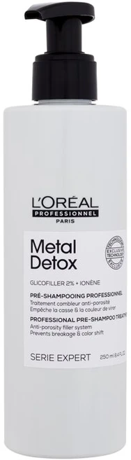 L'Oréal Professionnel Metal Detox Anti-Porosity Filler Pre-shampoo Užpildanti ir nuo porėtumo apsauganti priemonė, 250 ml