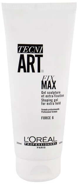 Stiprios fiksacijos plaukų želė L'oreal Professionnel Tecni Art Fix Max Gel 200 ml