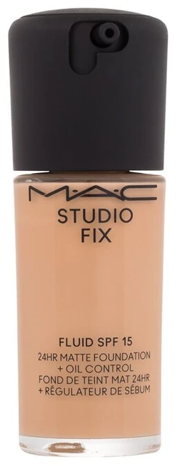 Matinis makiažo pagrindas MAC Studio Fix Fluid SPF 15 24HR Matte Foundation + Oil Control, spalva: NC35, 30 ml