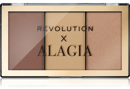 Makeup Revolution Alagia Face Like Alagia Highlight & Bronze Palette – Kontūravimo paletė 7,5 g