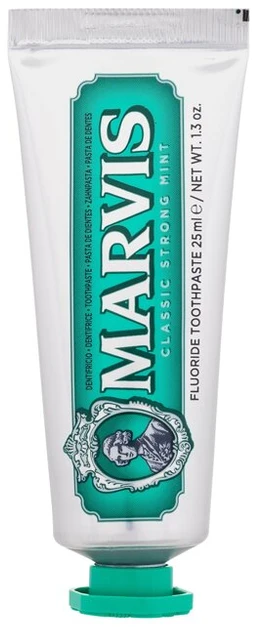 Marvis Classic Strong Mint Klasikinė mėtų skonio dantų pasta, 25 ml