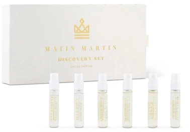 „Matin Martin Discovery“ rinkinys EDP unisex (EDP Illusion 2 ml + EDP El Dorado 2 ml + EDP Raa'd 2 ml + EDP Amber Wave 2 ml + EDP Santorini 2 ml + EDP Crown 2 ml)