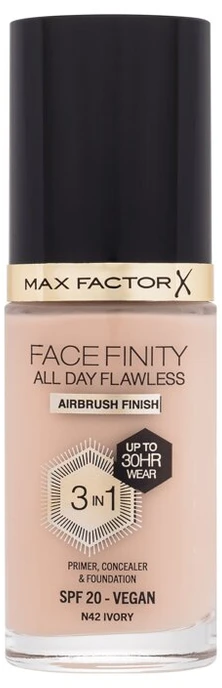 Max Factor Facefinity All Day Flawless makiažo pagrindas moterims 30 ml, spalva: N42 Ivory