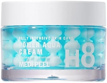 MEDIPEEL+ Power Aqua Cream Kapsulinis veido kremas su peptidais, 50 ml