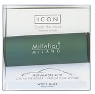 Millefiori Milano Icon Car Air Freshener Baltas Musk Classic kvapas automobiliui, 47 g