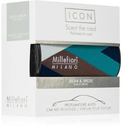 Millefiori Milano Icon Car Air Freshener Legni & Spezie Textil Geometric