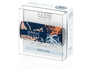 Millefiori Milano Icon Automobilinis oro gaiviklis Baltas Musk Textil Floral