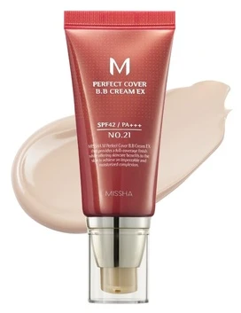 Missha M Perfect Cover BB Kreminis SPF42/PA+++ 50ml 21 Light rusvai gelsvas, 50 ml