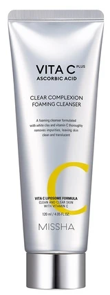 Missha Valomosios putos su vitaminu C "Vita C Plus Clear Complexion" (putojančios "Clean ser") 120 ml