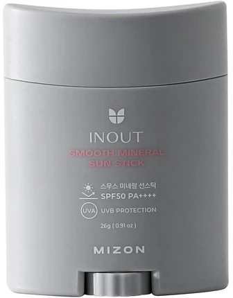 Mizon „Inout SPF 50 PA++++“ apsauginis pieštukas nuo saulės (švelnus mineralinis pieštukas nuo saulės) 26 g