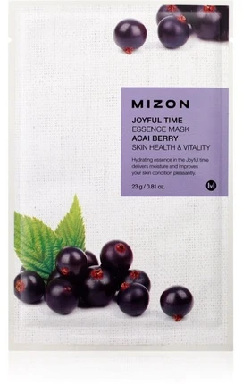 Mizon Joyful Time Acai Berry veido kaukė, skirta švytinčiai ir gyvybingai odai, 23 g
