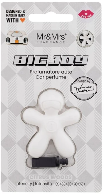 Mr&Mrs Fragrance Big Joy Car Perfume Citrus Woods kvapas automobiliui, 1 vnt.