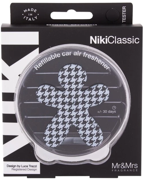 Mr&Mrs Fragrance Mr&Mrs Niki Automobilinis oro gaiviklis JNIKIBX004V00 Kvapas automobiliui, Juodas Orchid, Pied de poule