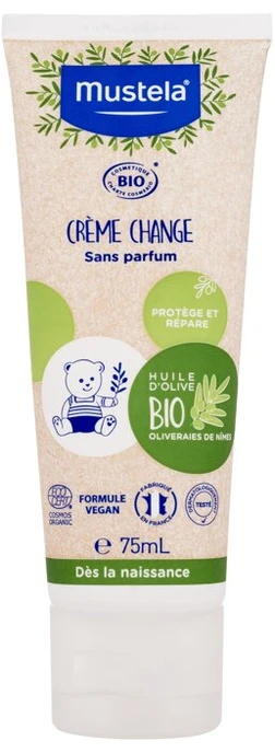 Mustela Organic Diaper Kreminis, 75 ml