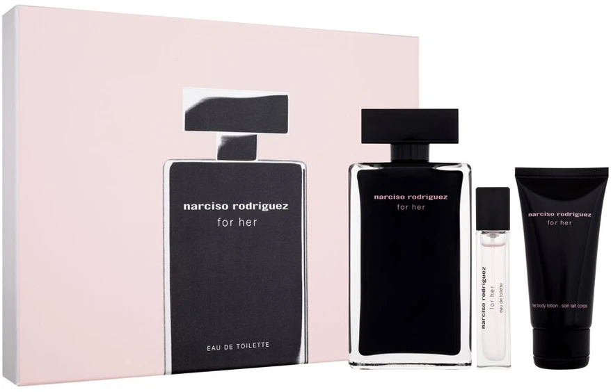 Versace Narciso Rodriguez For Her Eau De Toilette Purškiklis, 100 ml Set 3 Pieces
