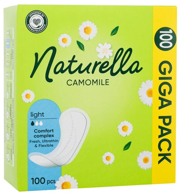Naturella Light Camomile Higieniniai Įklotai, 100 vnt.