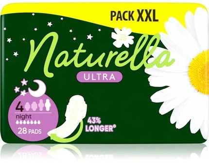 Naturella Ultra Night, 4. Dydis, Paketai Su Sparneliais, 28 vnt.