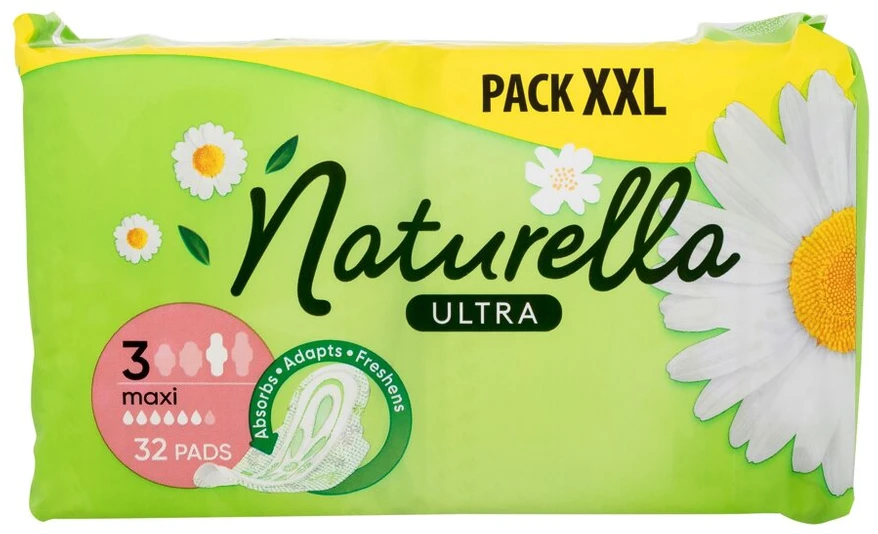 Naturella Ultra Maxi Size 3 Higieniniai Paketai Su Sparneliais, 32 vnt.