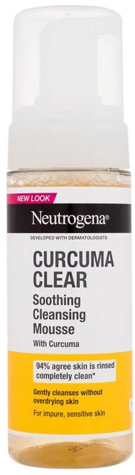 „Neutrogena Curcuma Clear“ raminančios valomosios putos
