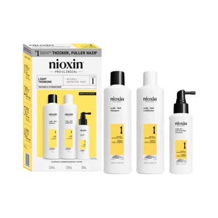 Nioxin Sistema 1 – Kit - Tratamiento Para Cabello Natural Con Debilitamiento Leve 3 U