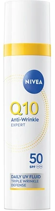„Nivea Daily Facial Fluid SPF 50 Q10 Anti-Wrinkle Expert“ (kasdienis UV fluidas) 40 ml