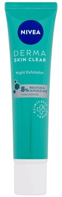 Nivea Derma Skin Clear Night Exfoliator Peeling moterims, 40 ml