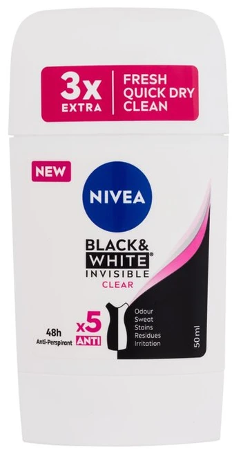Nivea Juodas & Baltas Invisible Antiperspirant, 50 ml