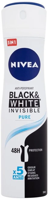 Nivea Juodas & Baltas Invisible Pure Antiperspirant moterims, 150 ml
