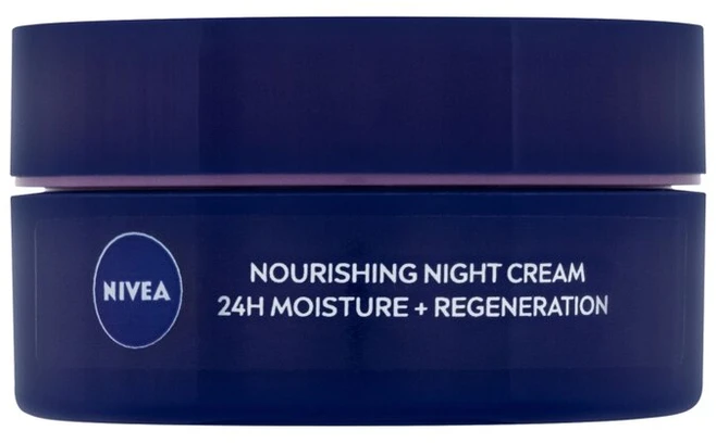 Nivea 24H Hydration+Regeneration maitinamasis naktinis kremas sausai ir jautriai odai 50ml
