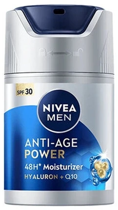 Nivea Drėkinamasis kremas SPF 30 vyrams, senėjimą stabdantis drėkinamasis kremas 50 ml