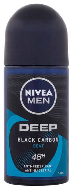 Nivea Men Deep Juodas Carbon Beat Antiperspirant vyrams, 50 ml