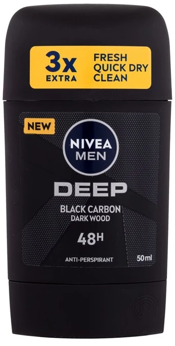 Nivea Men Deep Juodas Carbon Antiperspirant vyrams, 50 ml